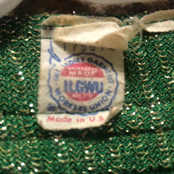 VTG | 70s metallic green and gold medium - Picture 9 of 16